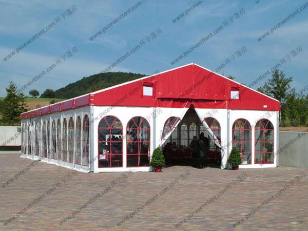 Colorful Waterproof Alumunium PVC Tent  Plain White Sidewalls for  Party