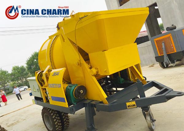 JBS30 Electric Mobile Concrete Mixer With Pump Good Wear Resistance