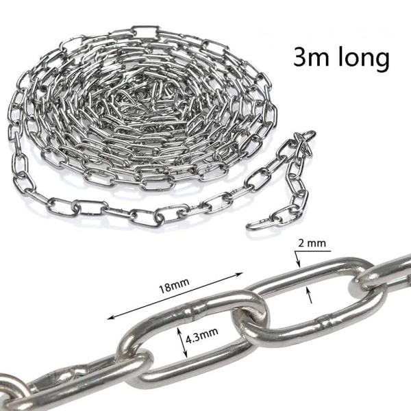 Chaîne de liaison en acier inoxydable de 3 mm Chaîne de levage de chian ronde