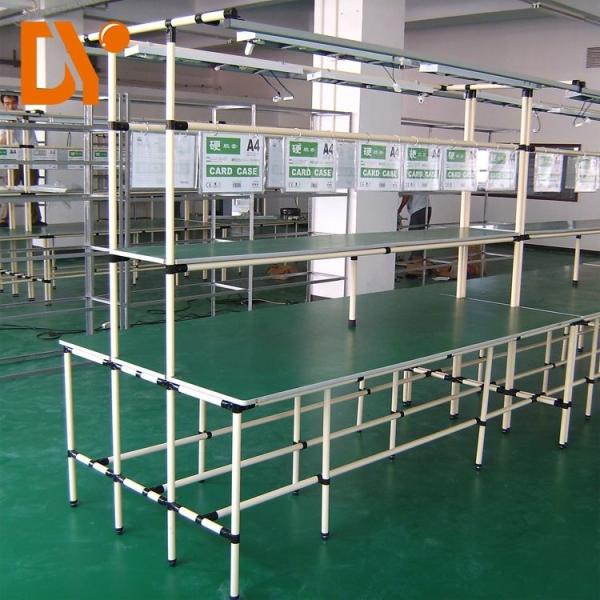 Cadeia de fabricação lateral dobro tabela de trabalho da tubulação para o transporte da oficina