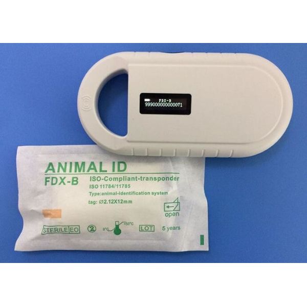 Durable Animal Rfid Glass Tag Microchip Needle With Reusable Applictaor