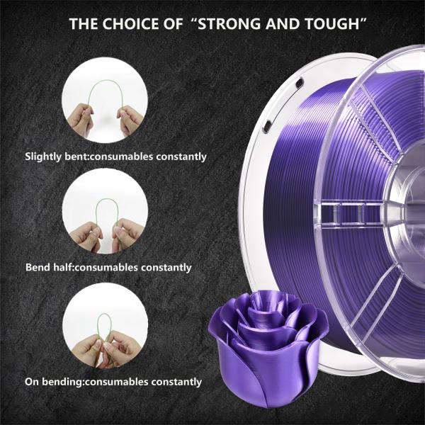 Customization 3D Printer Filament PLA + Silk Violet 3d Printing Consumables