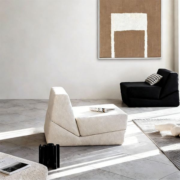 Modern Square Sectional Sofa Apartment Living Room Bedroom Recliner Sofa Bed Furniture Vacuum Compressed Modular Packing