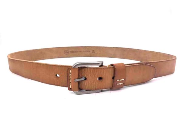 1.5 Inch Wide Casual Mens Tan Leather Belt With Anti - Scratch Buckle