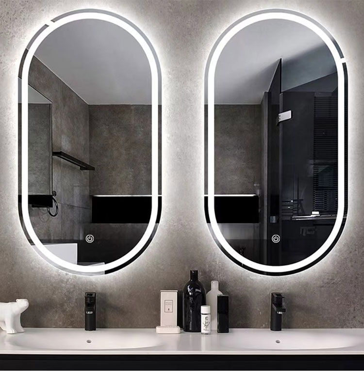 Гостиница Домашнее ванное декорация светодиодные освещенные трехцветные огни водонепроницаемое зеркало