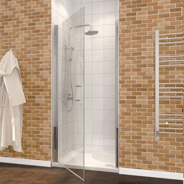 Стекло современной алюминиевой Frameless двери ливня оси двойное