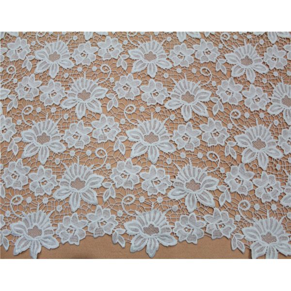 Garment Accessories Chemical Lace Fabric Water Soluble Embroidery lace fabric in Different Color
