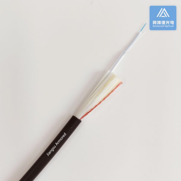 Simplex Indoor Fiber Optic  Cable Black LSZH 5.0mm Fiber Patch Cable