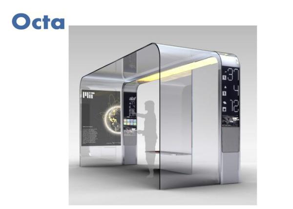 Outdoor Kiosk Signage Display Stands 1040 * 585mm Intelligent Fans Cooling