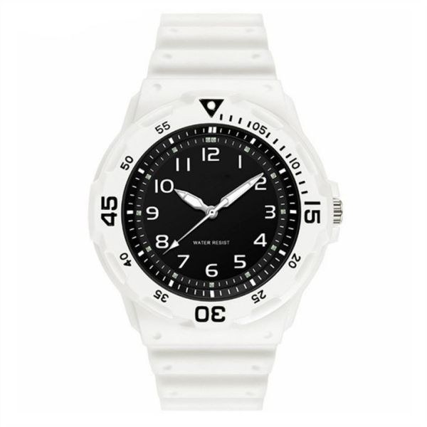Silicone Band Casual Simple Japan Movement Watch for Men Women
