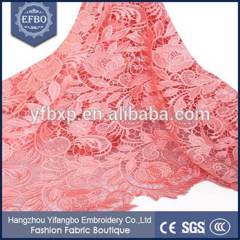 2016 51-52" embroidery High quality high end lace fabric wholesale for makiing clothing