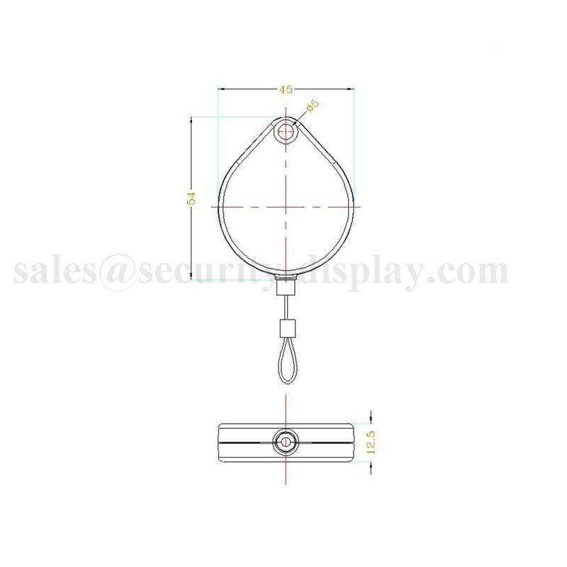 Коробка тяги анти- похищения стикера CE 3M Retractable с проводом безопасностью расширения