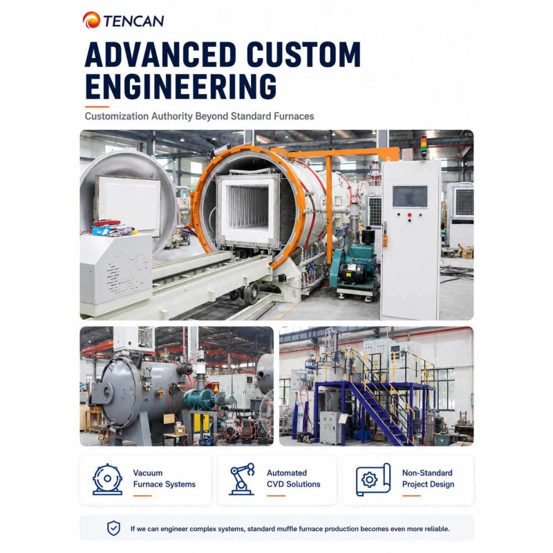 TENCAN 1200C 1400C 1600C Horizontal Vacuum Tube Furnace Split Laboratory Sintering CVD Quartz Alumina Tube Oven