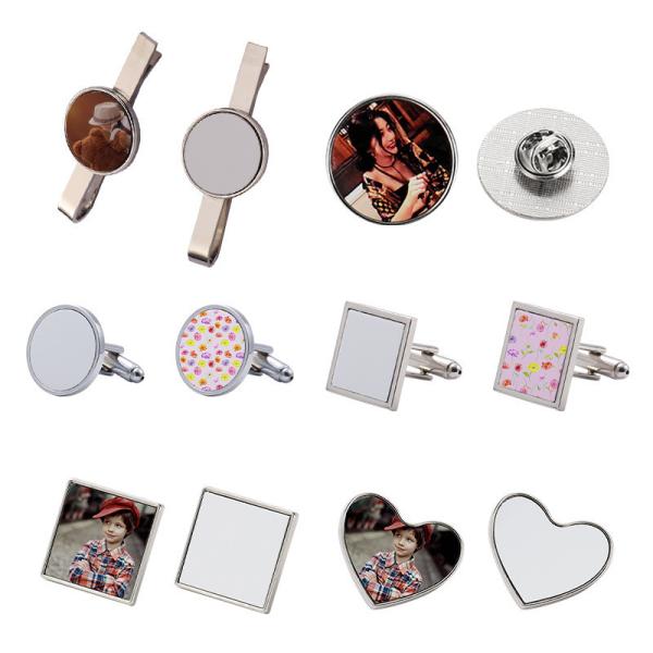 Personalised Photo Cufflinks Cute Sublimation Blank Metal Cufflinks