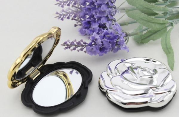 High quality rose design pocket compact mirror/cosmetic mirror/makeup mirror