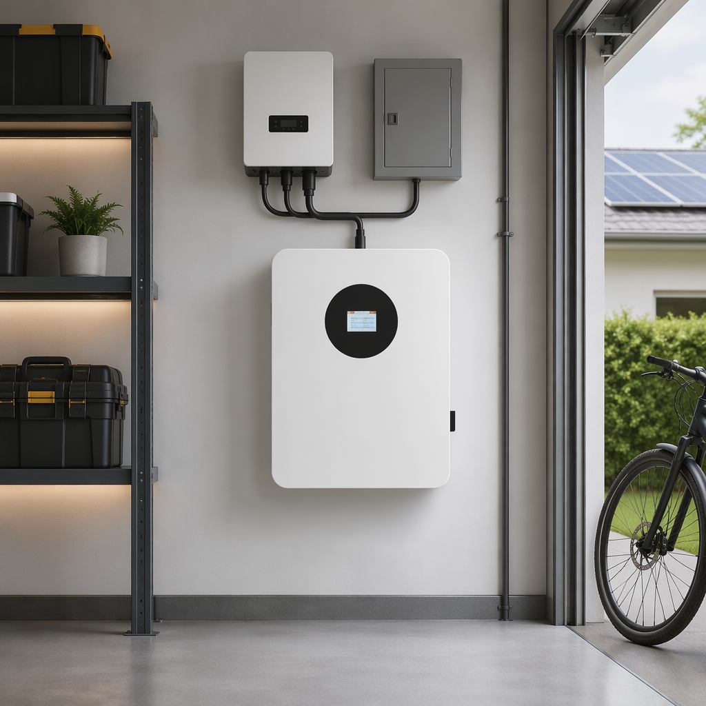 51.2V 100Ah 5.12kWh Wall Mounted LiFePO4 Powerwall Residential Off Grid Solar Household Home Energy Storage Battery - Tianon