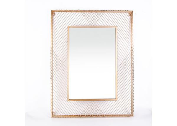 Bedroom Decorative Large Rectangle Metal Wall Art Mirror