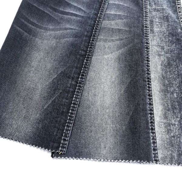 Black Color Kid Or Man Fake Knitted 8oz Denim Fabric Shrinkage Proof 150CM