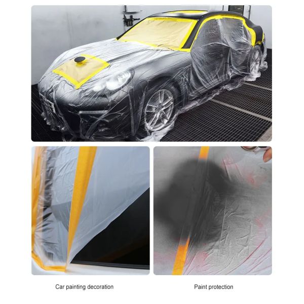 Сложенный Pre связал маскируя фильм тесьмой устранимого PE краски автомобиля маскируя