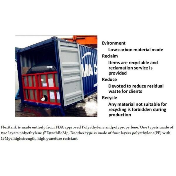 Liquid pac Palm Oil Storage FIBC Jumbo Bags Flexibag Container 20ft 24000L Bulk Vinger bladder bag fuel oil transport