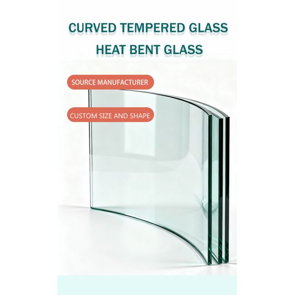 OEM Custom Curved Tempered Safety Glass, 10mm & 12mm for Construction Use