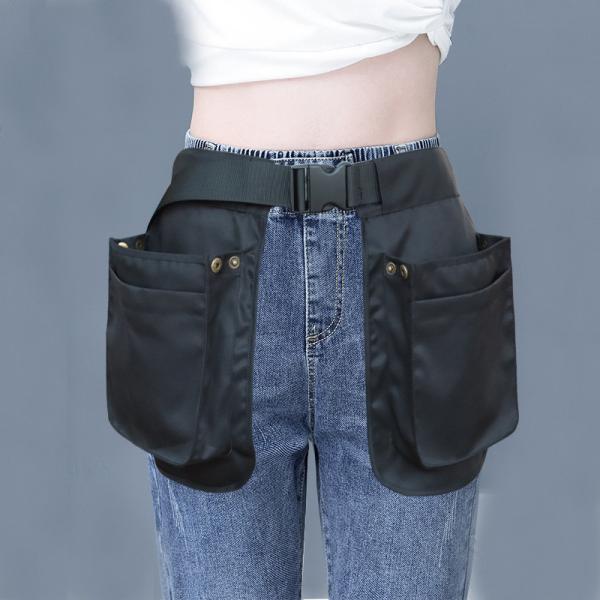 OUTDOOR MULTI-FUNCTIONAL MULTI-POCKET ZIPPER FANNY PACK SPORTS FASHION BELT APRON WAIST SEAL HANGING WAIST STORAGE BAG