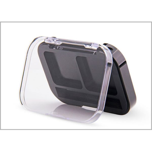 Two Square Eyelid Blush Odm Eyeshadow Box Custom Makeup Packaging Transparent