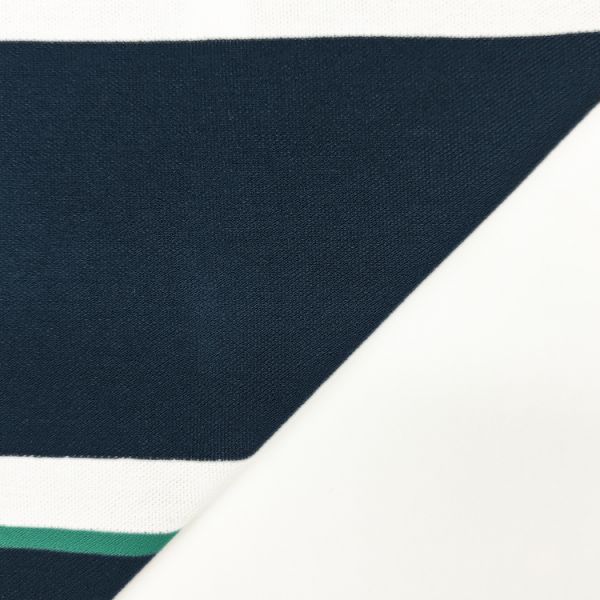 Custom Green Black and White Stripes Fabric, Soft Cotton Striped Pique Fabric for Baby Cloth