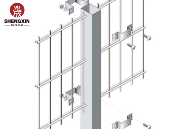 Double Wire Fence 656 868 Galvanized Welded Mesh 2D Fence Panels