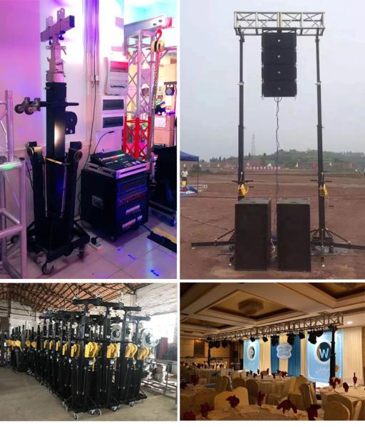 Mobile 7M Crank Stand Line Array Truss Load Bearing 340Kg