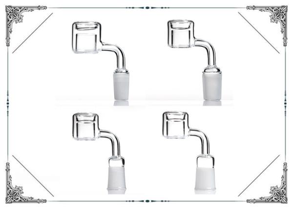 90 Degree Quartz Thermal Banger Nail 14mm Male Female In Clear Color