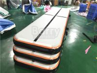 Estera inflable de la gimnasia del piso del aire de la pista de aire del desplome de la pista durable amarilla de la caída