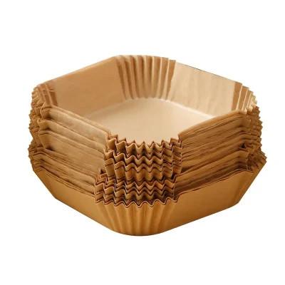 Heat Resistant Square Disposable Air Fryer Paper Liner 50Pcs Baking Non Stick Mat