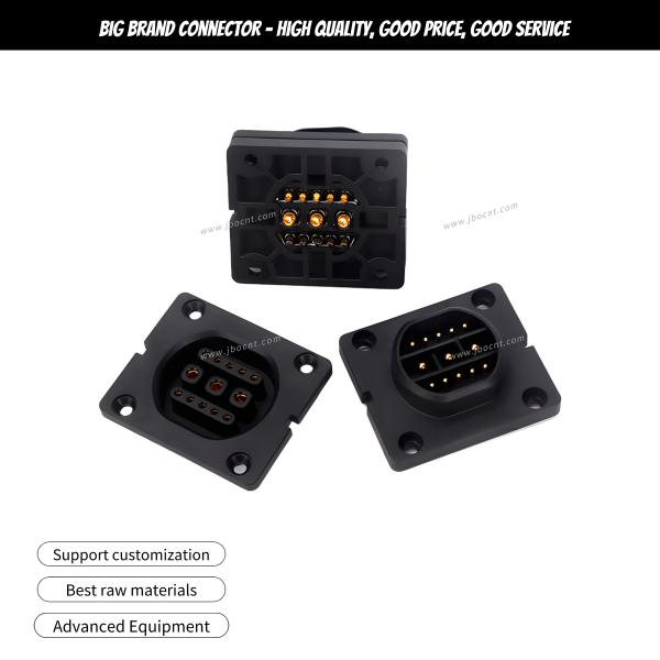 IP67 3+10 pin power signal stacking connector, quick lock electric bicycle battery connector