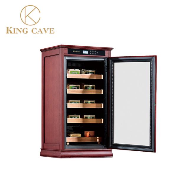 Humidity Temperature Adjustable Digital Cigar Display Humidor Cabinet