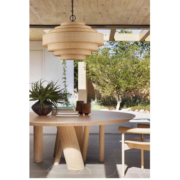 Living Dining Bedroom B&B Decoration Home Pendant Lights Indoor Lighting Fixtures Japan Style Wabi Sabi Fabric Chandelier (WH-VP-303)