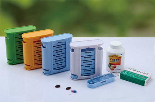 Медицинский рекламный контейнер с таблетками, медицинский корпус, шкатулка для хранения таблеток, шкатулка для распределения таблеток