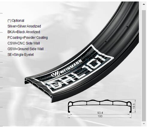 BICYCLE HARLEY CHOPPER ALLOY RIM 80MM WIDE SNOWBIKE RIM
