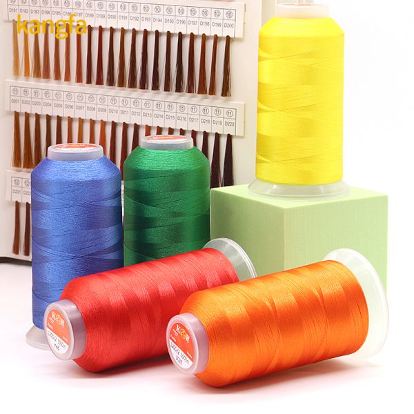 Kangfa Colors Polyester Embroidery Thread Kit 5000M Each Spool for Perfect Embroidery