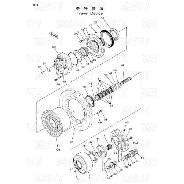 EX60-1 9069295 Каталог редукторов конечного привода экскаватора