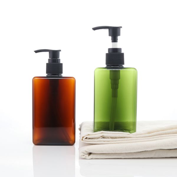 Leak-proof BPA-free Plastic Shampoo Bottle with Light-blocking Amber Design for Skin care Dispenser