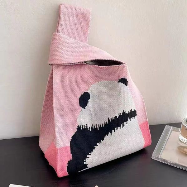 Popular Women Handbag Custom Polyester Woven Bag Mini Tote Shopping Bags