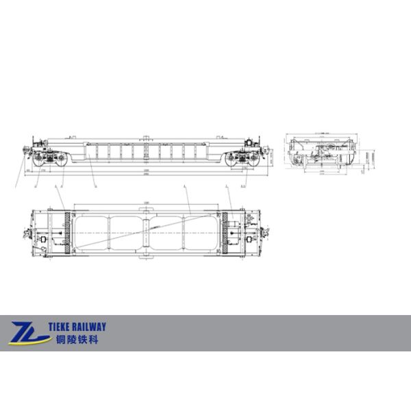 Meter Gauge Double Deck Container Flat Wagon Well Wagon 20' 40' ISO