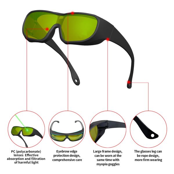 Surgery Laser IR Radiation Hair Removal 808 nm CE CO2 Anti Stylish Welding Eye Protection Personal Protective Equipment