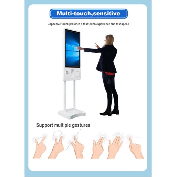 Self-Service Kiosk with Capacitive Touch 20 Points Multi-Format Deployment and Centralized CMS Control