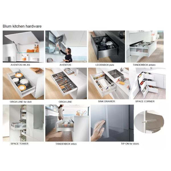 Customized Kitchen Cabinet Set , Modern Lacquer Pantry Kitchen Cabinet