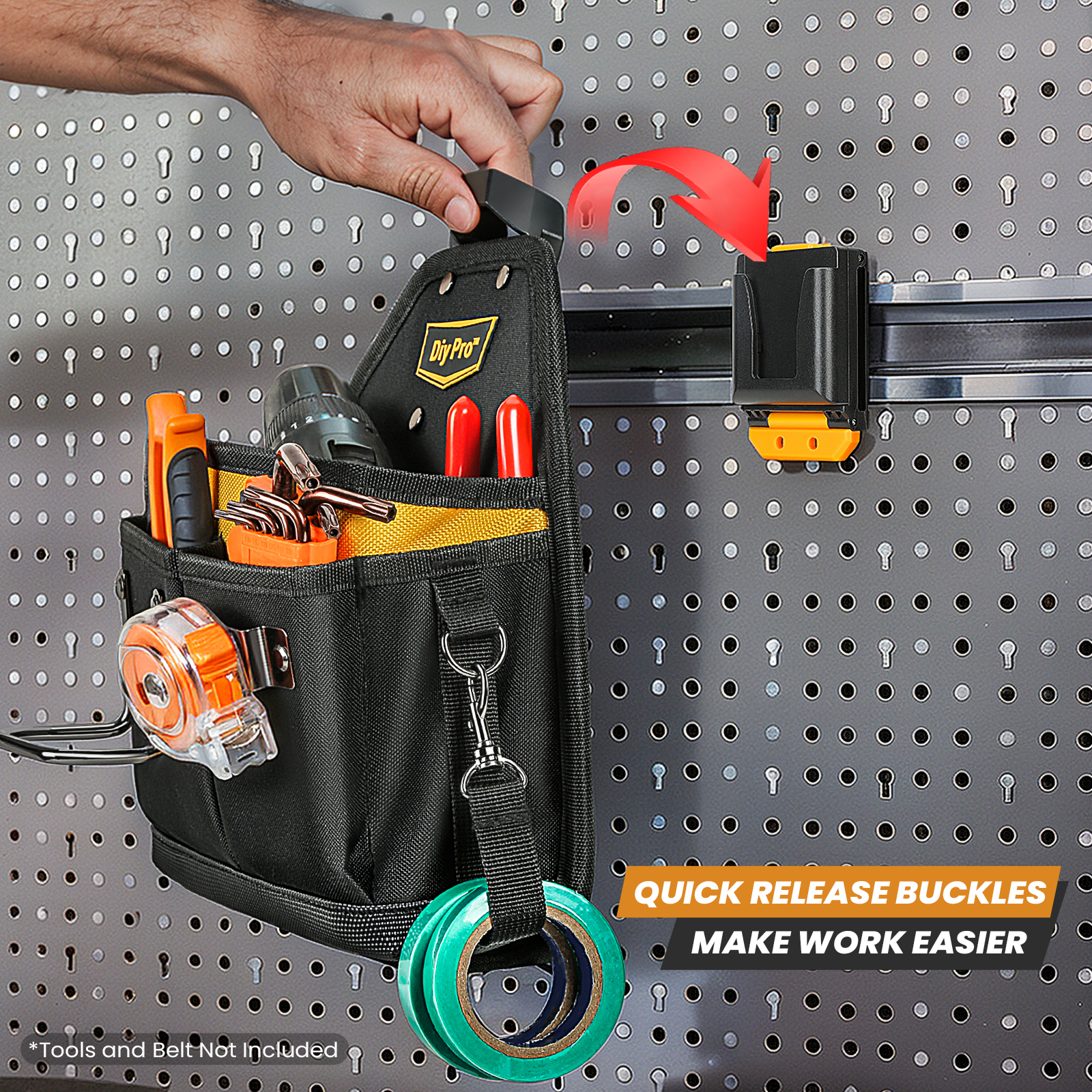 Multi Functional Repair Tool Waist Bag,  Clip-on Tech System  Electrition Tools Bag, Electrician Waist Bag