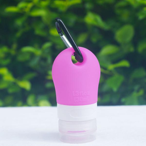 garrafas estreitas coloridas do champô do silicone da boca de 25g 41g