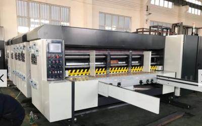 Carton Box Two Colors Printing Slotting Die Cutting Machine Automatic 150pcs/Min