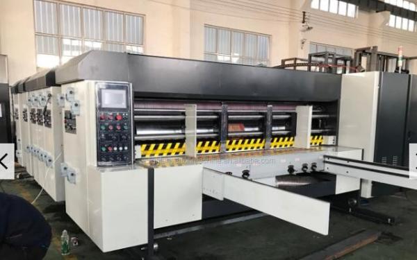 Carton Box Two Colors Printing Slotting Die Cutting Machine Automatic 150pcs/Min
